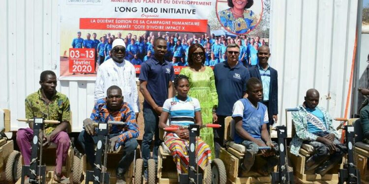 Côte d’Ivoire/Une cinquantaine de voiturettes offertes aux personnes en situation de handicap à Doropo
