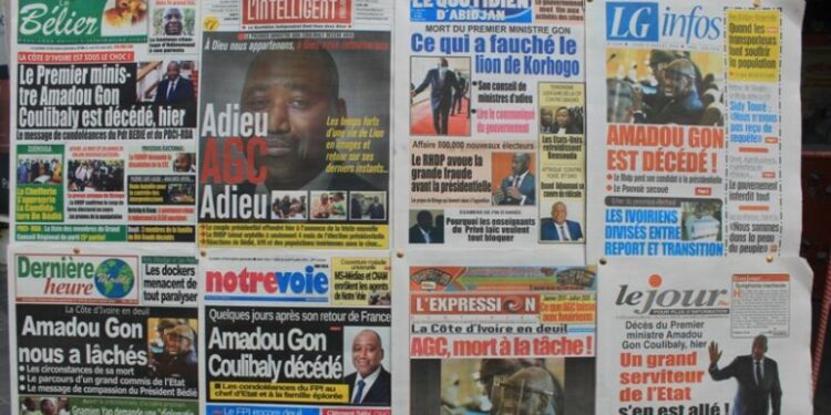 An 60:  les journaux ne seront pas sur le marché ivoirien les vendredi 07 et samedi 08 août 2020