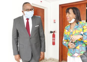 Les photos de la première réunion du comité de pilotage du projet d’appui aux élections en Côte d’Ivoire, au siège du PNUD à Abidjan-Plateaux jeudi 23 avril 2020. Phs/Saint Cyrille