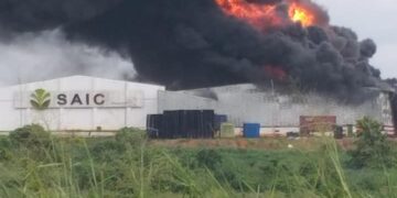 Abengourou: Un incendie ravage une usine de transformation de caoutchouc