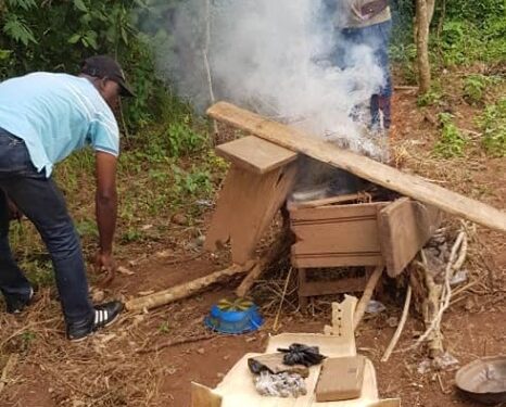 Yamoussoukro : destruction d’un fumoir situé en face de la fondation FHB pour la paix