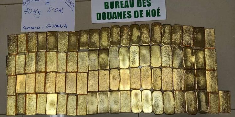 Frontière ivoiro-Ghanéenne: 81 lingots d’or saisis à Noé