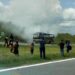 Côte d’Ivoire : Un Car TDF prend feu sur l’autoroute du nord