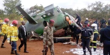Visite d&rsquo;Etat dans le Hambol : légère collision entre deux hélicoptères à l&rsquo;aérodrome de Katiola