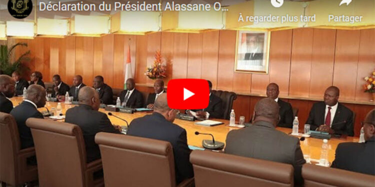 Déclaration du Président Alassane Ouattara au Conseil des ministres