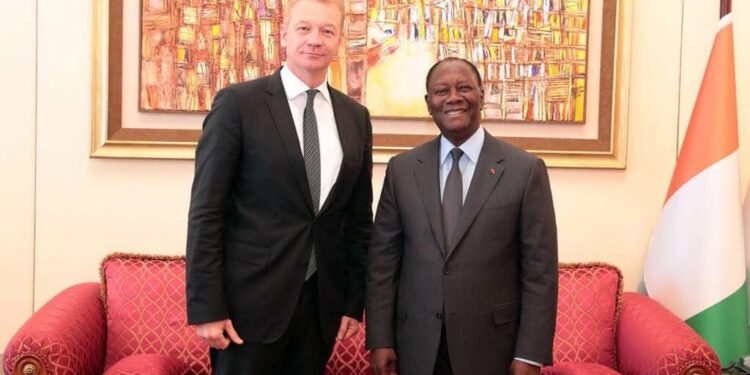 Côte d’Ivoire : Le Directeur Afrique de l’Ouest de la Fondation Friedrich Naumann et le directeur de l’ICCO chez Ouattara