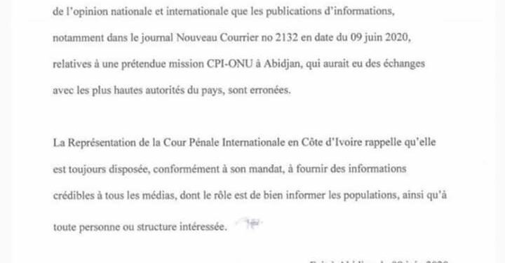 Côte d’Ivoire/ Fakenews: La CPI épingle le journal le nouveau Courrier