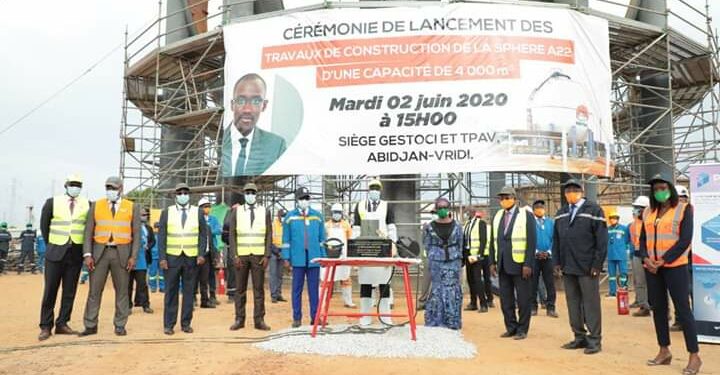 Côte d’Ivoire :Le ministre du Pétrole lance les travaux de construction d’une nouvelle sphère de la Gestoci.