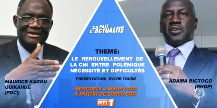 Renouvellement de la CNI: le face à face Bictogo-Guikahué sur la RTI 1 reporté