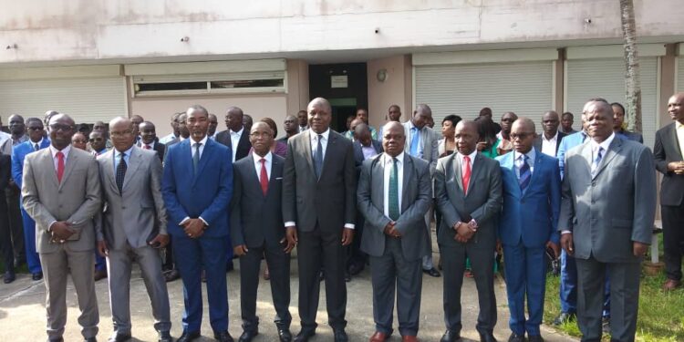 Université FHB : cérémonie de salut aux couleurs en présence du ministre Mabri