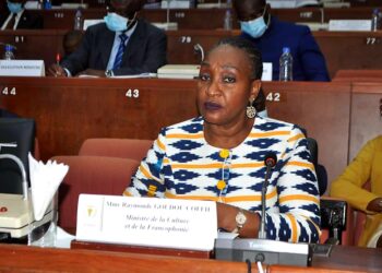 Sénat/ Mme Raymonde Goudou Coffie présente le budget programme 2021 de son ministère.