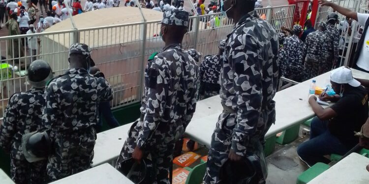 Investiture du candidat du Rhdp: Les forces de l’ordre imposent le respect