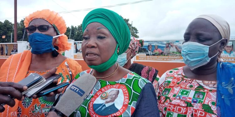 Rhdp Bouaké/Diomandé Mondeni (Directrice adjointe de campagne) :« Les opposants sont les gagnants de la candidature de Ouattara »