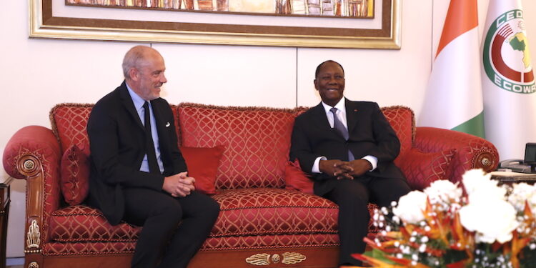 Ouattara et Stéphane Richard échangent sur la situation du Groupe Orange en Côte d’Ivoire