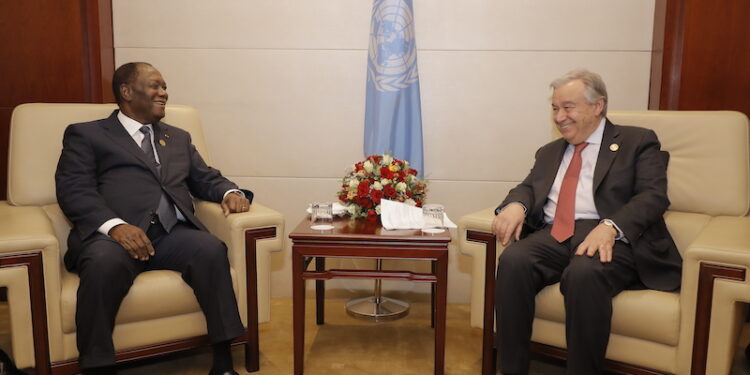 Le président Ouattara et Guterres examinent la coopération entre les Nations Unies et la Côte d’Ivoire