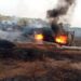 Katiola : un camion-citerne transportant 45.000 L de carburant prend feu, 2 morts