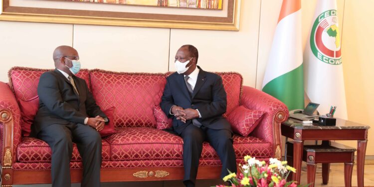 Le Chef de l’Etat a eu un entretien avec le Président de la commission de l’UEMOA