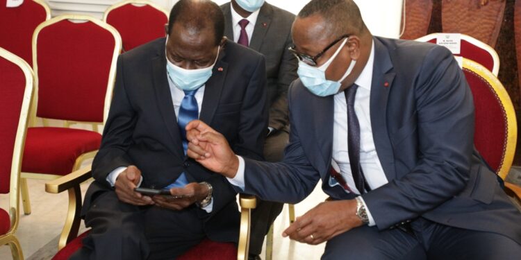 L’Album photos de la cérémonie de présentation des vœux de nouvel an des armées et du corps diplomatique au Chef de l’Etat Alassane Ouattara. . Photos : Saint Cyrille