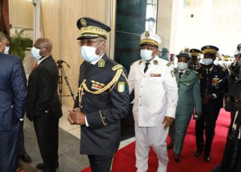 L&rsquo;Album photos de la cérémonie de présentation des vœux de nouvel an des armées et du corps diplomatique au Chef de l&rsquo;Etat Alassane Ouattara. . Photos : Saint Cyrille