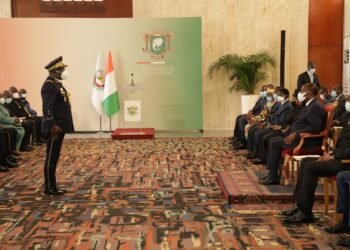 L&rsquo;Album photos de la cérémonie de présentation des vœux de nouvel an des armées et du corps diplomatique au Chef de l&rsquo;Etat Alassane Ouattara. . Photos : Saint Cyrille