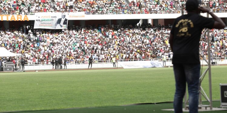 L&rsquo;album photos de l&rsquo;hommage du Rhdp au premier Hamed Bakayoko au stade olympique à Abidjan le mercredi 17 mars. Photos : Saint Cyrille