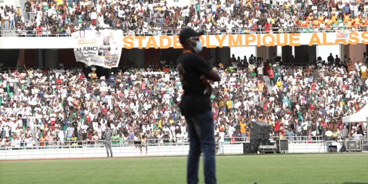 L&rsquo;album photos de l&rsquo;hommage du Rhdp au premier Hamed Bakayoko au stade olympique à Abidjan le mercredi 17 mars. Photos : Saint Cyrille