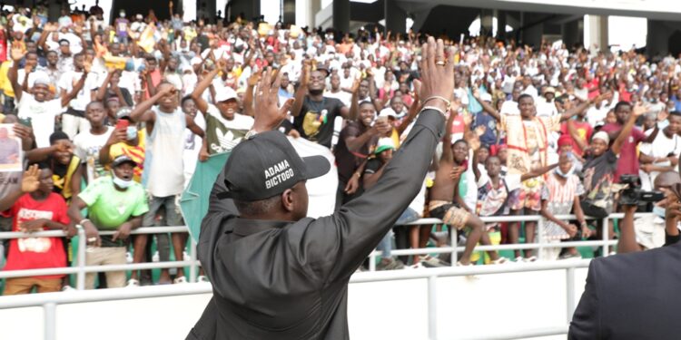 L&rsquo;album photos de l&rsquo;hommage du Rhdp au premier Hamed Bakayoko au stade olympique à Abidjan le mercredi 17 mars. Photos : Saint Cyrille
