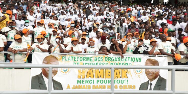 L&rsquo;album photos de l&rsquo;hommage du Rhdp au premier Hamed Bakayoko au stade olympique à Abidjan le mercredi 17 mars. Photos : Saint Cyrille