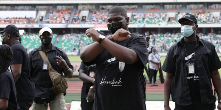 L&rsquo;album photos de l&rsquo;hommage du Rhdp au premier Hamed Bakayoko au stade olympique à Abidjan le mercredi 17 mars. Photos : Saint Cyrille
