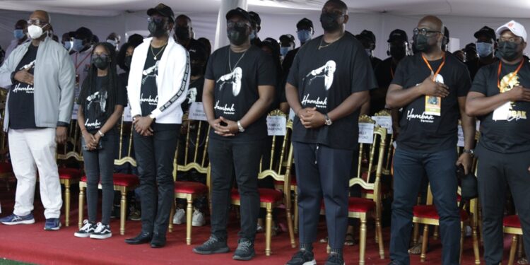 L&rsquo;album photos de l&rsquo;hommage du Rhdp au premier Hamed Bakayoko au stade olympique à Abidjan le mercredi 17 mars. Photos : Saint Cyrille