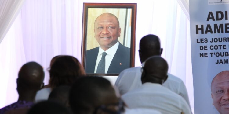L’album photos de l’hommage des journalistes à feu le Premier ministre Hamed Bakayoko à la maison de la presse à Abidjan-Plateau le 23 mars. Phs/S. C