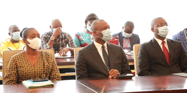 Les photos du 1er conseil des ministres du gouvernement 1 de Patrick ACHI à Abidjan le 7 avril 2021. Phs: Saint Cyrille