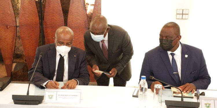 Les photos du 1er conseil des ministres du gouvernement 1 de Patrick ACHI à Abidjan le 7 avril 2021. Phs: Saint Cyrille