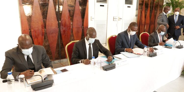 Les photos du 1er conseil des ministres du gouvernement 1 de Patrick ACHI à Abidjan le 7 avril 2021. Phs: Saint Cyrille