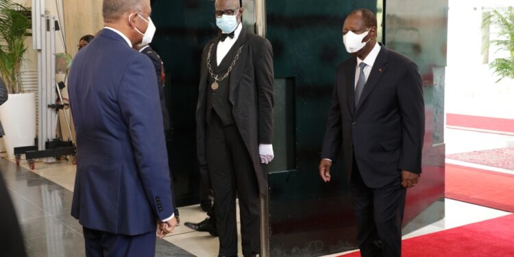 Les photos du 1er conseil des ministres du gouvernement 1 de Patrick ACHI à Abidjan le 7 avril 2021. Phs: Saint Cyrille