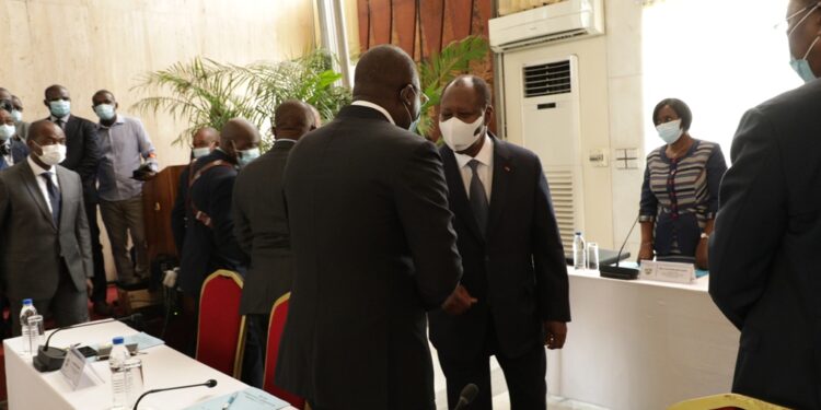 Les photos du 1er conseil des ministres du gouvernement 1 de Patrick ACHI à Abidjan le 7 avril 2021. Phs: Saint Cyrille