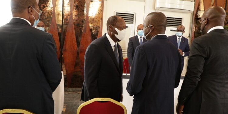 Les photos du 1er conseil des ministres du gouvernement 1 de Patrick ACHI à Abidjan le 7 avril 2021. Phs: Saint Cyrille