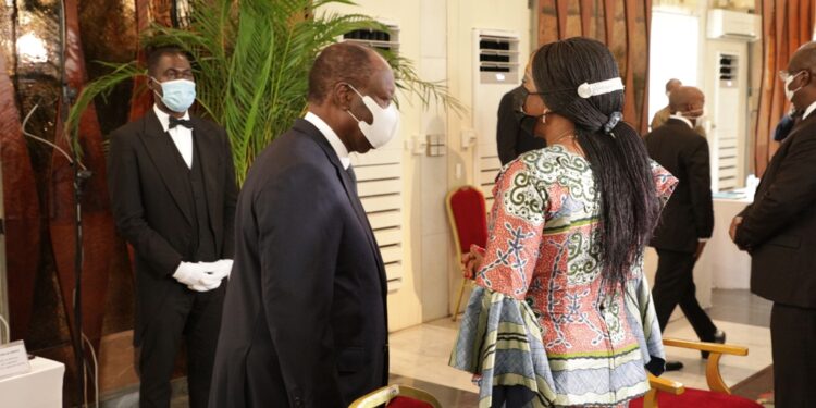 Les photos du 1er conseil des ministres du gouvernement 1 de Patrick ACHI à Abidjan le 7 avril 2021. Phs: Saint Cyrille