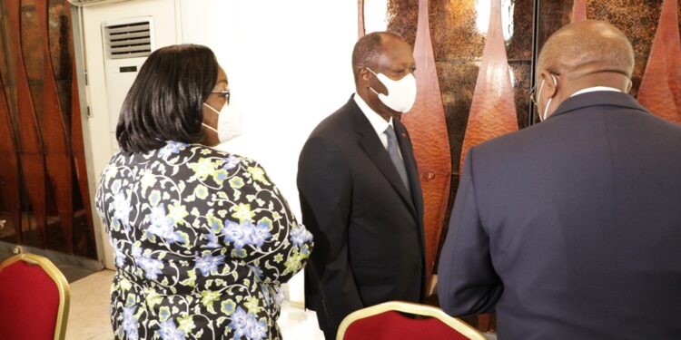 Les photos du 1er conseil des ministres du gouvernement 1 de Patrick ACHI à Abidjan le 7 avril 2021. Phs: Saint Cyrille