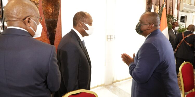 Les photos du 1er conseil des ministres du gouvernement 1 de Patrick ACHI à Abidjan le 7 avril 2021. Phs: Saint Cyrille