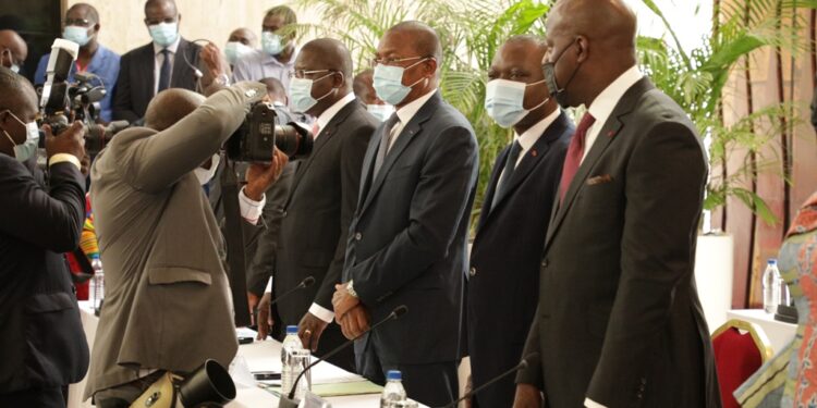 Les photos du 1er conseil des ministres du gouvernement 1 de Patrick ACHI à Abidjan le 7 avril 2021. Phs: Saint Cyrille