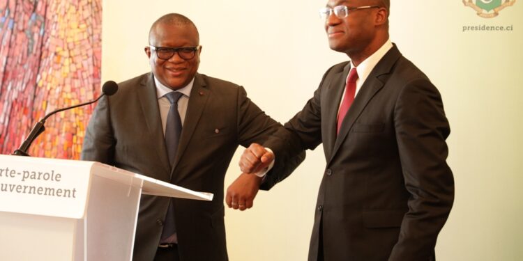 Les photos du 1er conseil des ministres du gouvernement 1 de Patrick ACHI à Abidjan le 7 avril 2021. Phs: Saint Cyrille