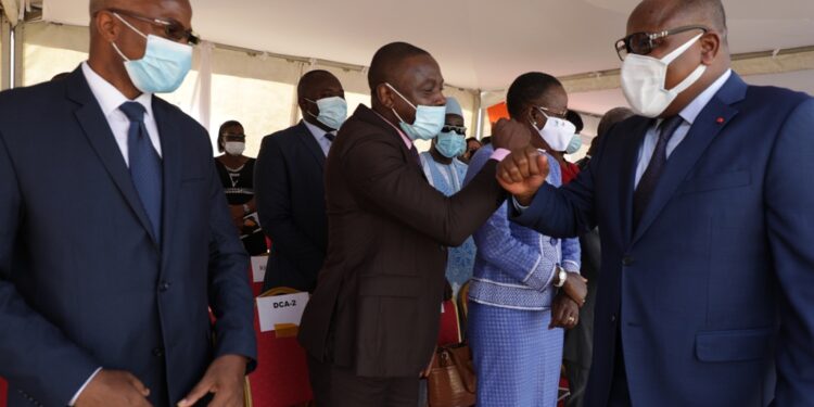 Sortie de la 43e promotion des élèves commissaires de Police vendredi 16 avril à l’école de Police à Abidjan. Photos Saint Cyrille
