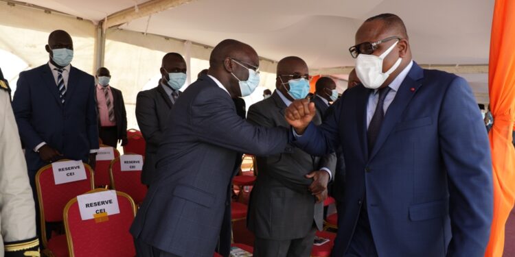 Sortie de la 43e promotion des élèves commissaires de Police vendredi 16 avril à l’école de Police à Abidjan. Photos Saint Cyrille