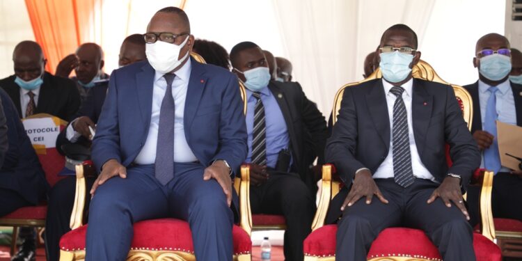 Sortie de la 43e promotion des élèves commissaires de Police vendredi 16 avril à l’école de Police à Abidjan. Photos Saint Cyrille