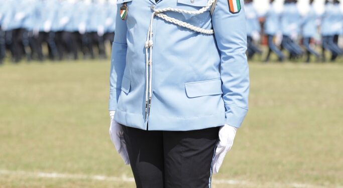 Sortie de la 43e promotion des élèves commissaires de Police vendredi 16 avril à l’école de Police à Abidjan. Photos Saint Cyrille