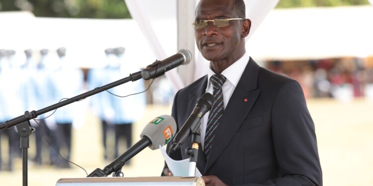 Sortie de la 43e promotion des élèves commissaires de Police vendredi 16 avril à l’école de Police à Abidjan. Photos Saint Cyrille