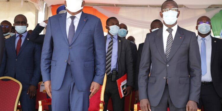 Sortie de la 43e promotion des élèves commissaires de Police vendredi 16 avril à l’école de Police à Abidjan. Photos Saint Cyrille
