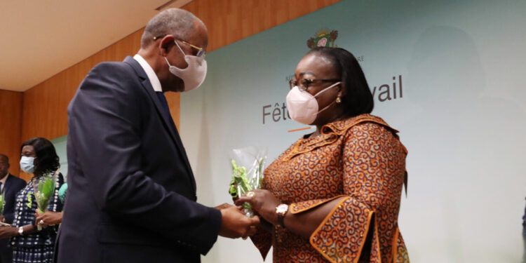 Les images de la cérémonie de la fête du travail du 1er mai à la primature au Plateau à Abidjan