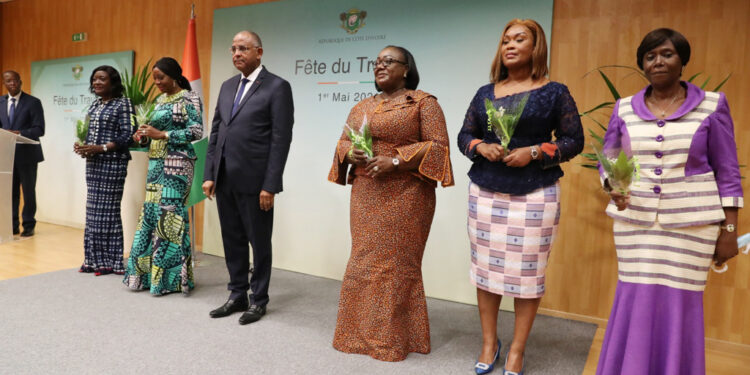 Les images de la cérémonie de la fête du travail du 1er mai à la primature au Plateau à Abidjan
